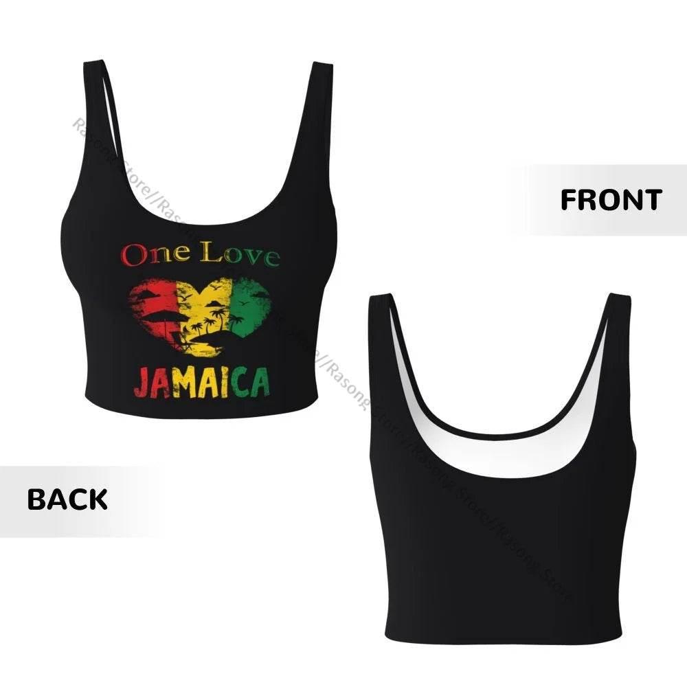 Sports Bra Women Running Yoga Clothes Vest Jamaica Kingdom Flag Gathering Fitness Vest - Empire P.E