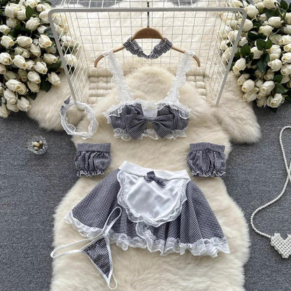 Hollow Out Cosplay Lingerie Lace Backless Jumpsuit - Empire P.E