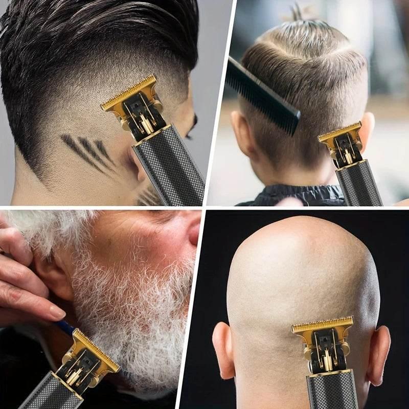 Professional Vintage Hair Clippers and Trimmers Kit, Rechargeable Cordless Haircut & Grooming Set for Men, Beard Trimmer with - Empire P.E