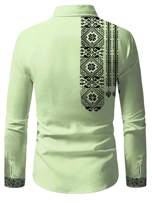 2025 new long sleeved men's printed shirt - Empire P.E