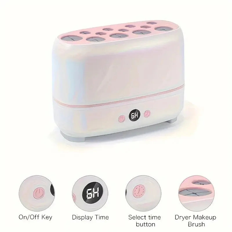 2pcs Electric Makeup Brush Cleaner and Dryer Machine Set