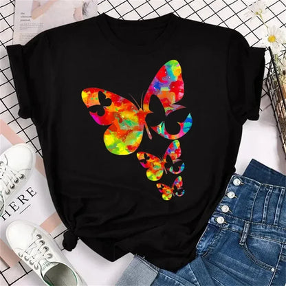 Colorful Butterfly Petal Print Short - Empire P.E