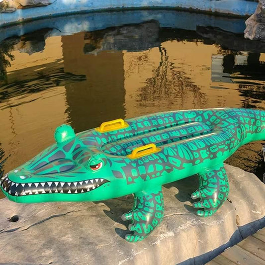 Inflatable Floating Row Children Adults Water Toys Crocodile Shape Simulation Inflatable Animal for Swimming Kids Pool - Empire P.E