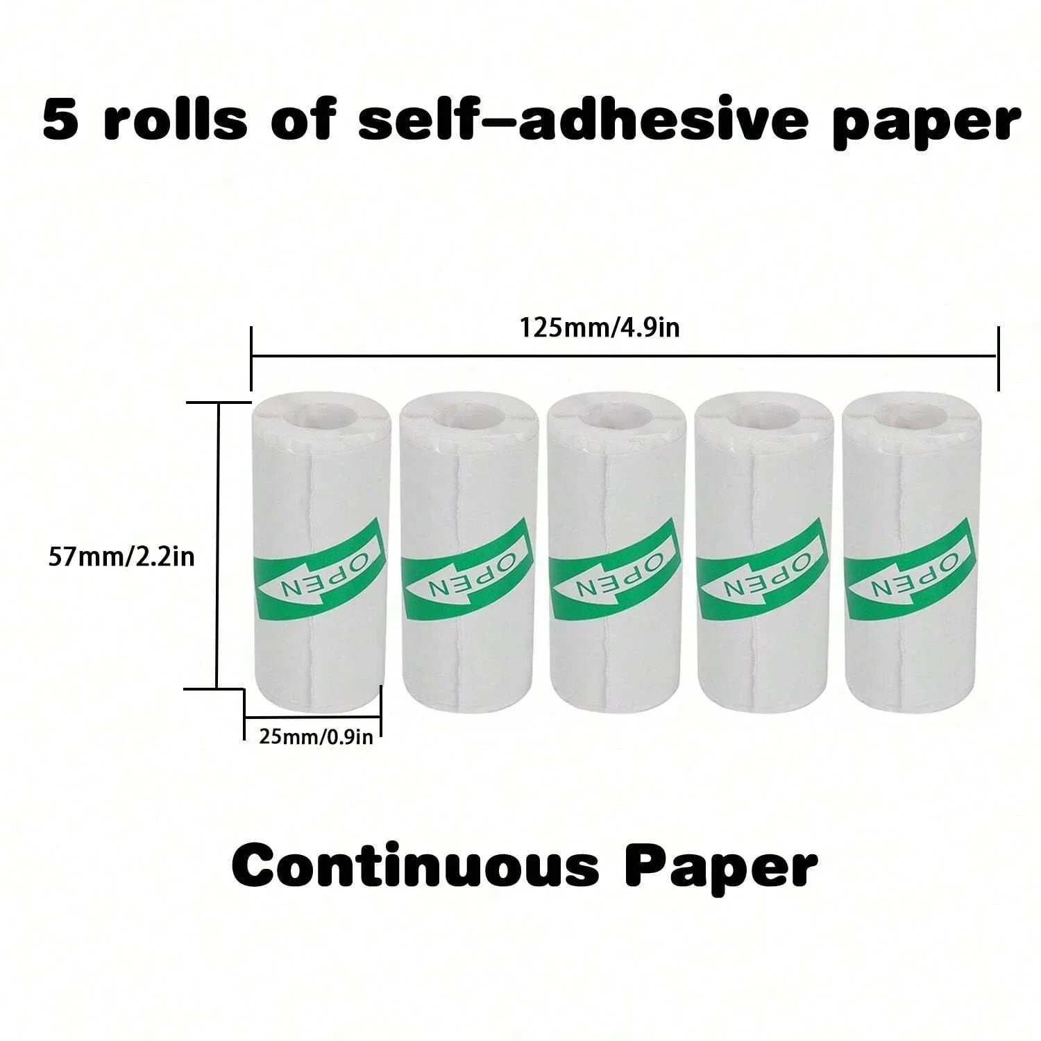 Rolls Of Self-Adhesive Paper Portable Thermal For Printer - Empire P.E