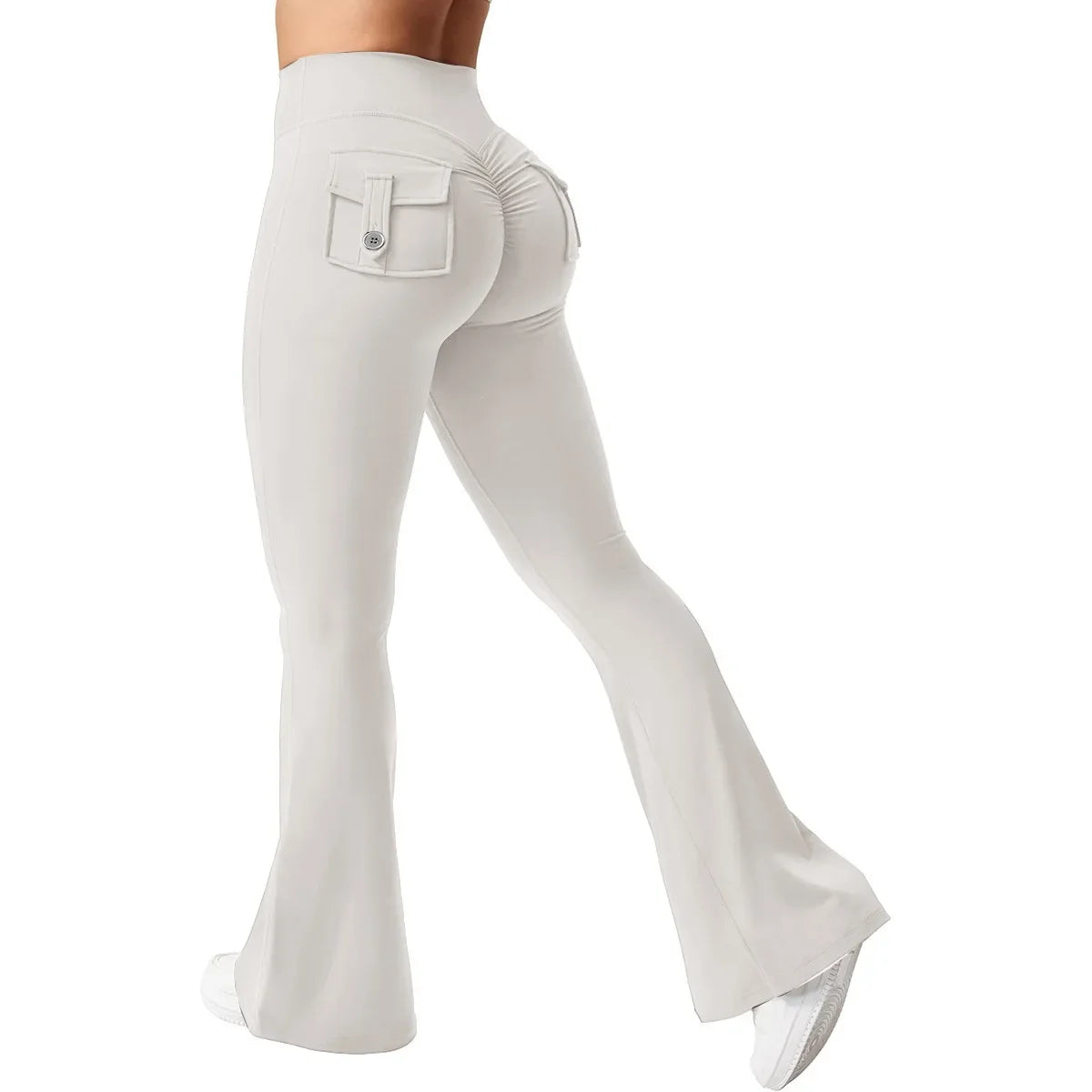 Fitness Yoga Leggings for Women Pocket Scrunched Gym Leggings High Waist Butt Liftting Tights Sexy Booty Shorts Bell-bottoms - Empire P.E