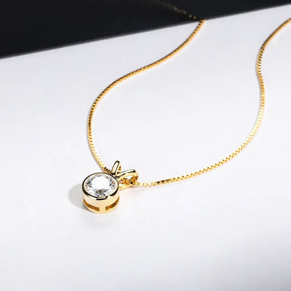 1-2ct D color Moissanite Diamond 18K Gold Plated Classic Necklaces - Empire P.E