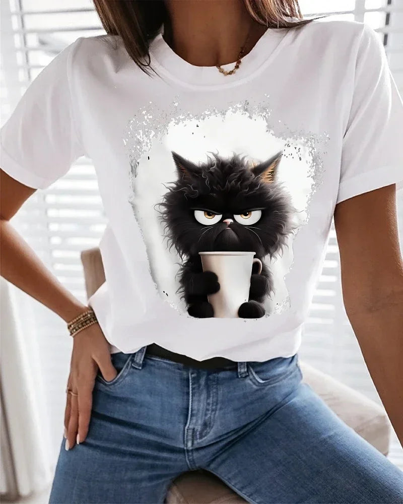 Women's Funny Cat T-Shirt