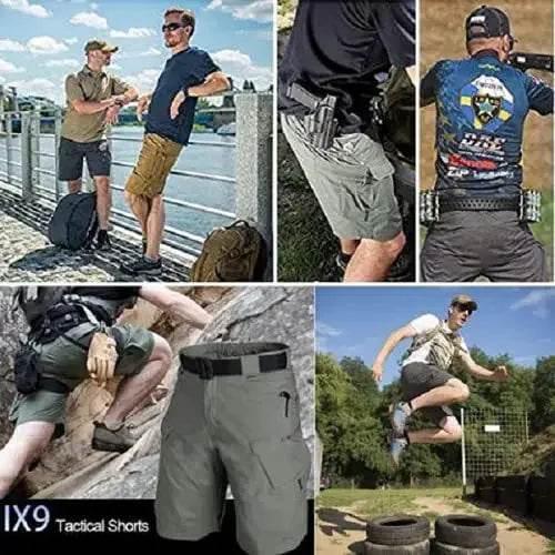 Including Belt Waterproof Quick Dry Multi-pocket Short Pants - Empire P.E