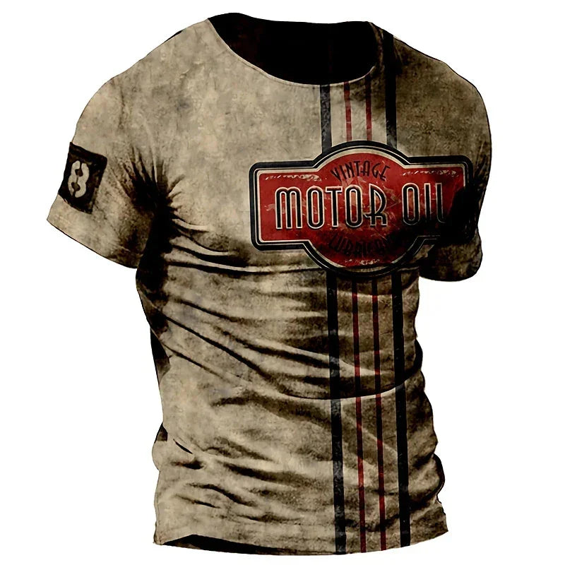 Men Vintage Motorcycle T Shirt 3d Print - Empire P.E
