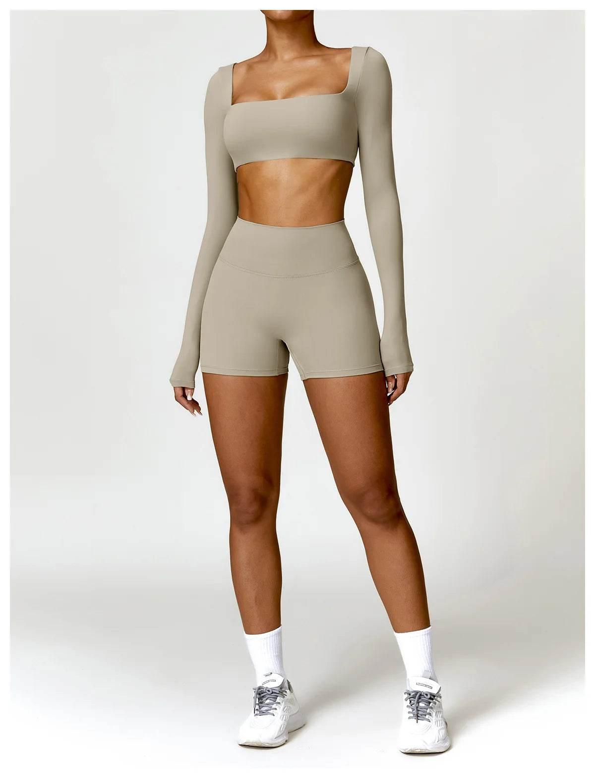 New Women Yoga Shorts High Waist Beautiful Buttocks Gym Sexy Feel V-shaped Shorts Sports Fitness Tights Push up Run Leggings - Empire P.E