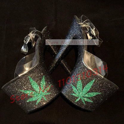 Women Luxury Sparkly Mixed Color High Heels Shoes - Empire P.E