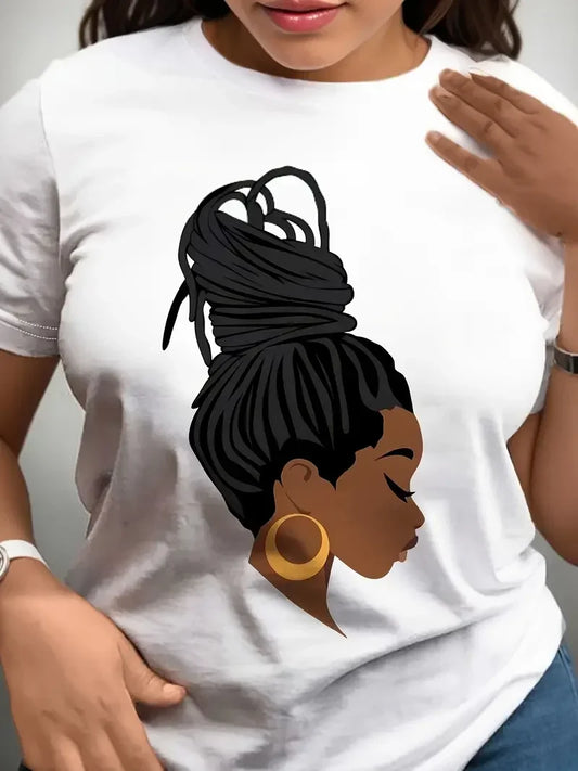 Portrait Graphic Print T-shirt Short Sleeve - Empire P.E