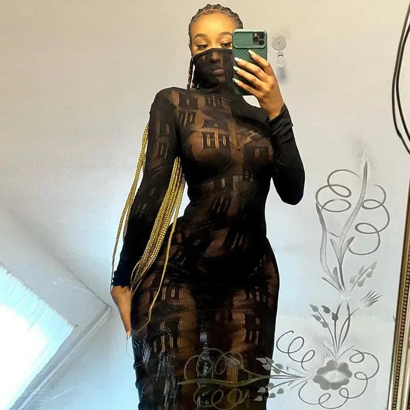 See Through Long Dress Women - Empire P.E