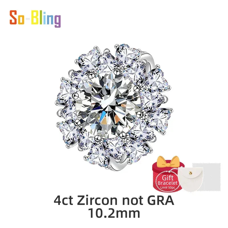 5ct Moissanite Rings 925 Sterling Silver Ring - Empire P.E