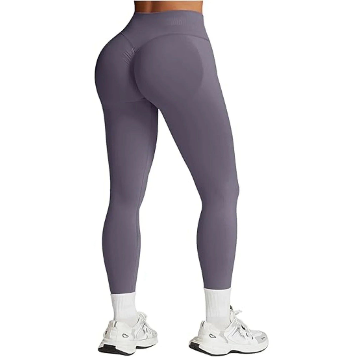 Seamless Women Solid Waist Yoga Pants - Empire P.E
