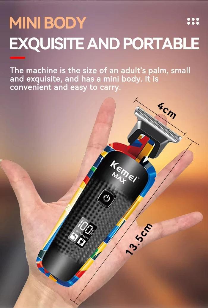 Kemei Rechargeable Graffiti Pattern Electric Hair Clipper Professional - Empire P.E