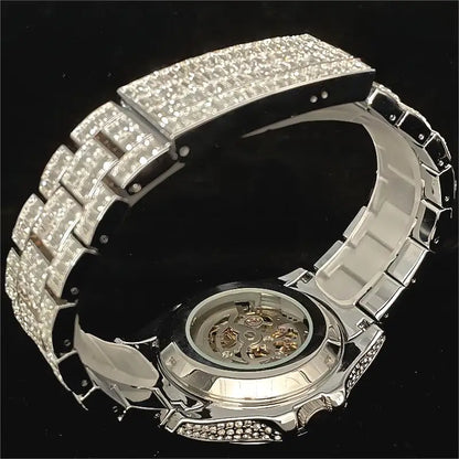 Hip Hop Big Square Diamond Bling Watch