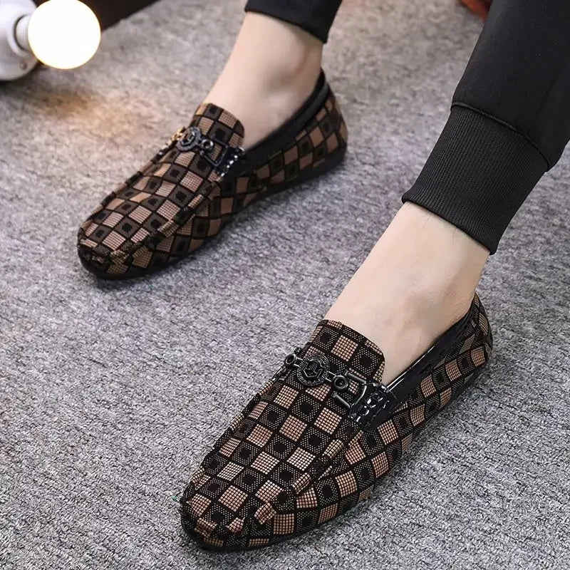 Leather Shoes for Men Round Toe Non Slip and Waterproof Loafers - Empire P.E