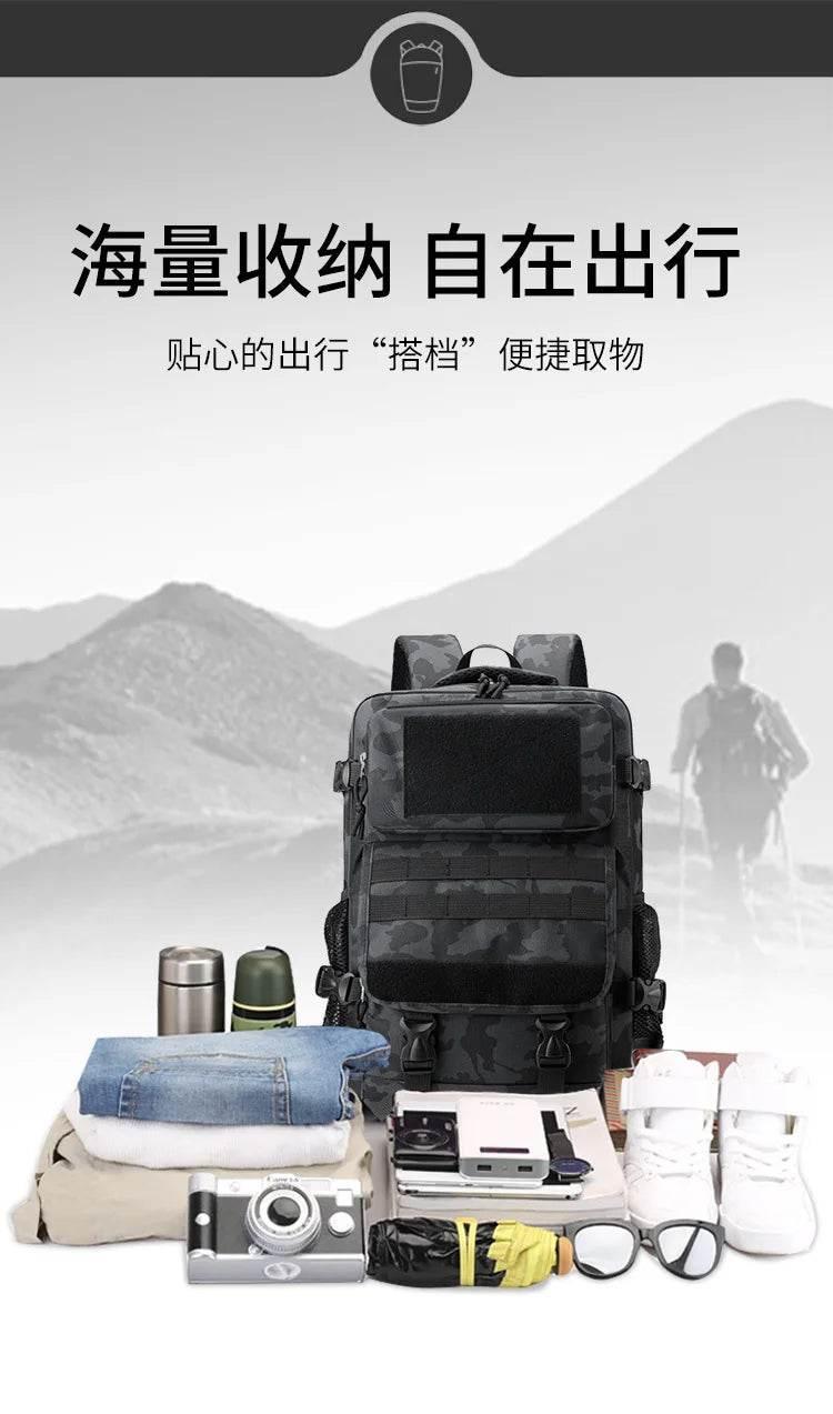 40L Waterproof Outdoor Tactical Backpack Men Travel Daypack Climbing Hiking Trekking Hunting Fishing Camping Sports Rucksacks - Empire P.E