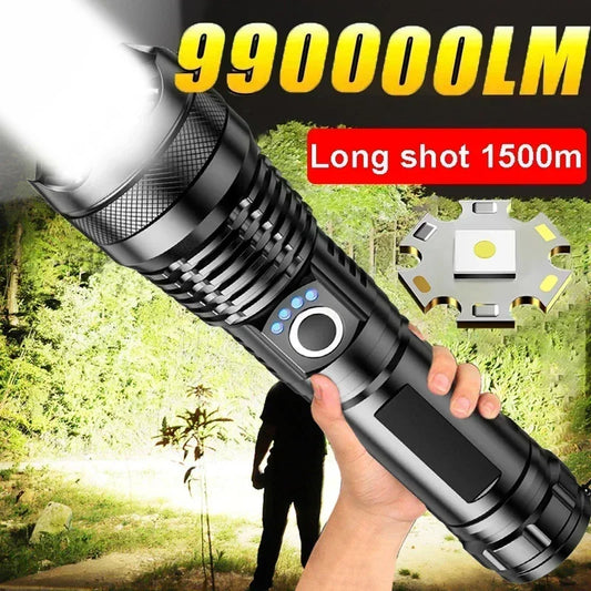 Aluminum Alloy Glare Flashlight 26650/18650 USB Charging - Empire P.E