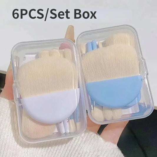 6Pcs Mini Makeup Brushes Set With Box Portable
