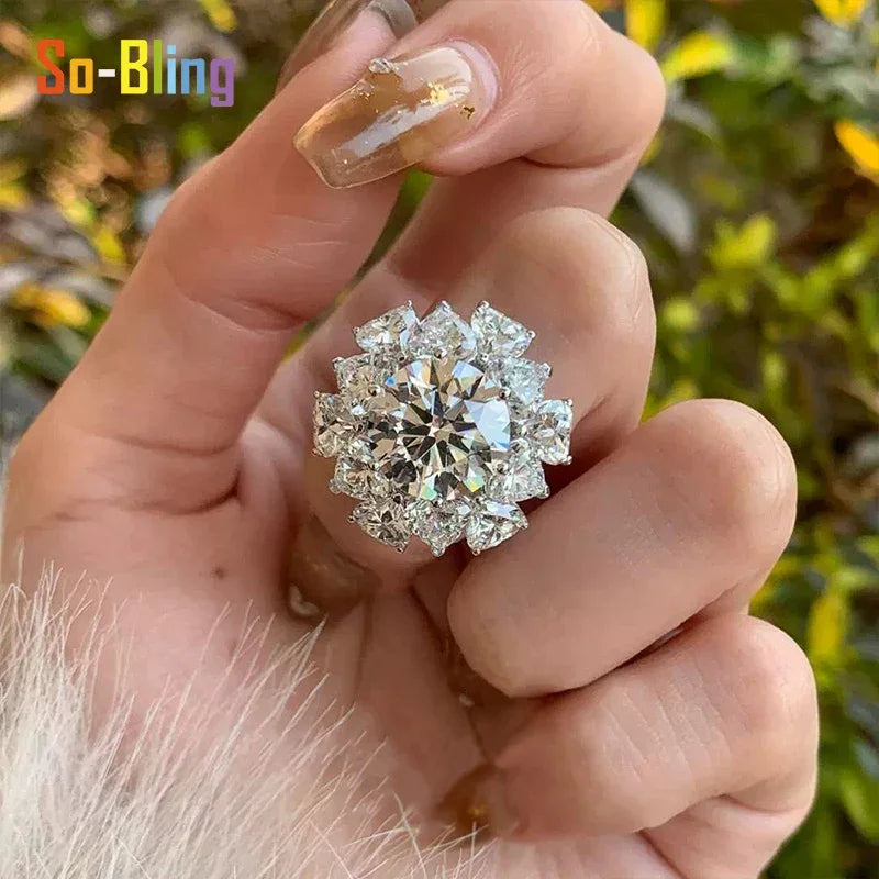 5ct Moissanite Rings 925 Sterling Silver Ring - Empire P.E
