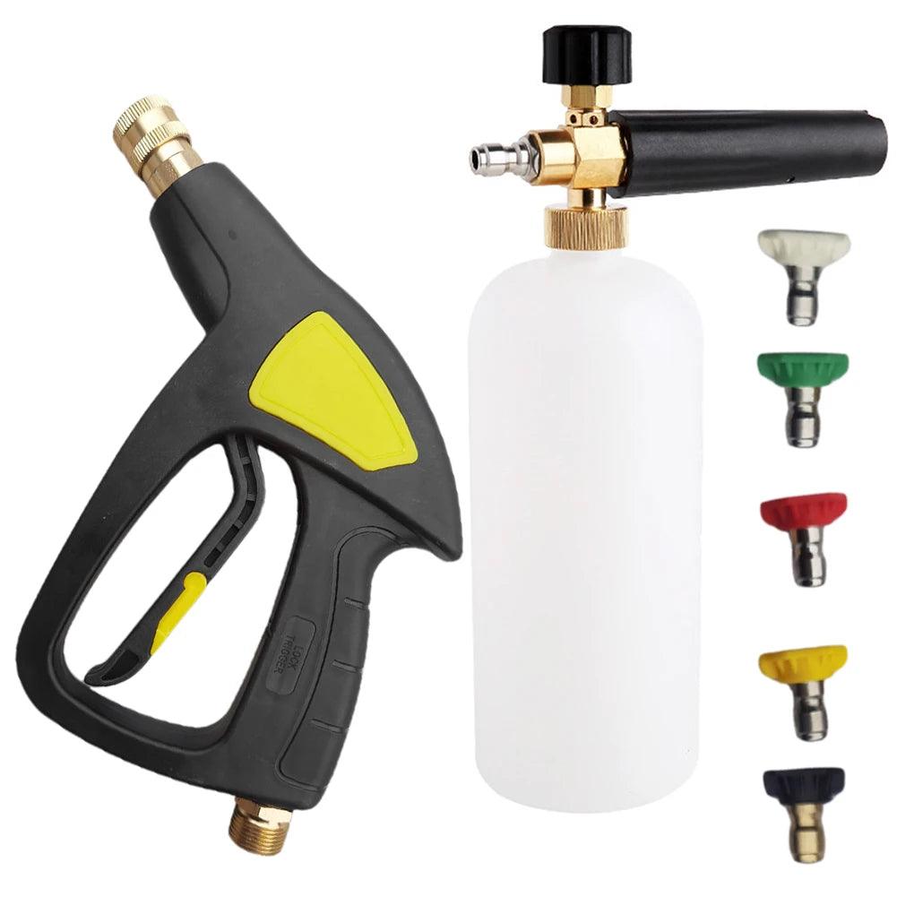 High Pressure Washer PA Foam Pot 1/4" Quick Connect Soap Foamer Cannon Generator Car Wash Cleaning Bottle Power Washer Tool - Empire P.E