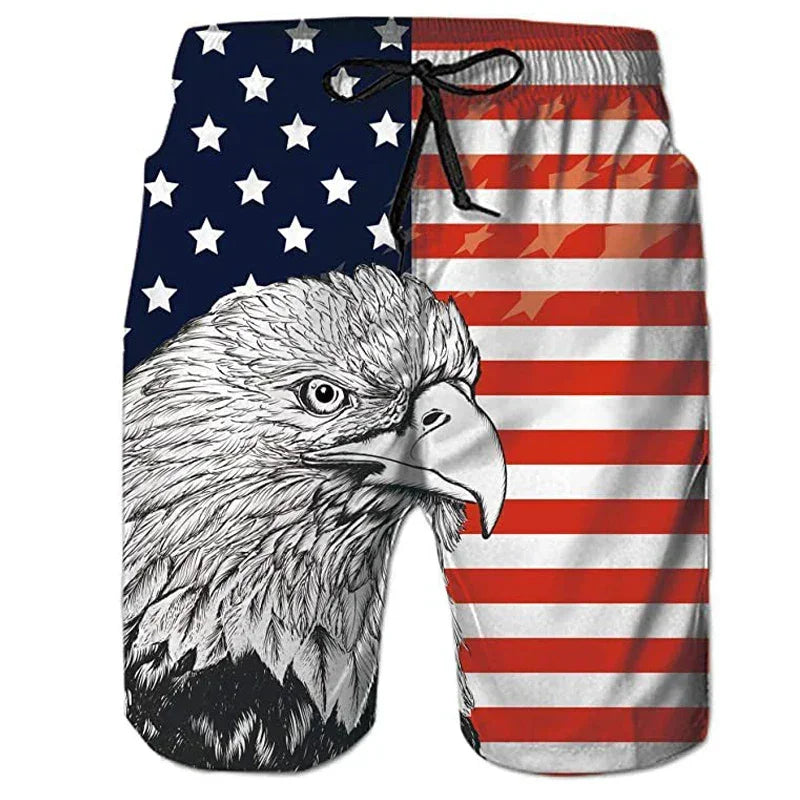 Men's Sweat Shorts Beach Shorts Terry Shorts Drawstring Elastic Waist 3D Print Graphic Plaid Stripe Breathable Soft Short Daily - Empire P.E