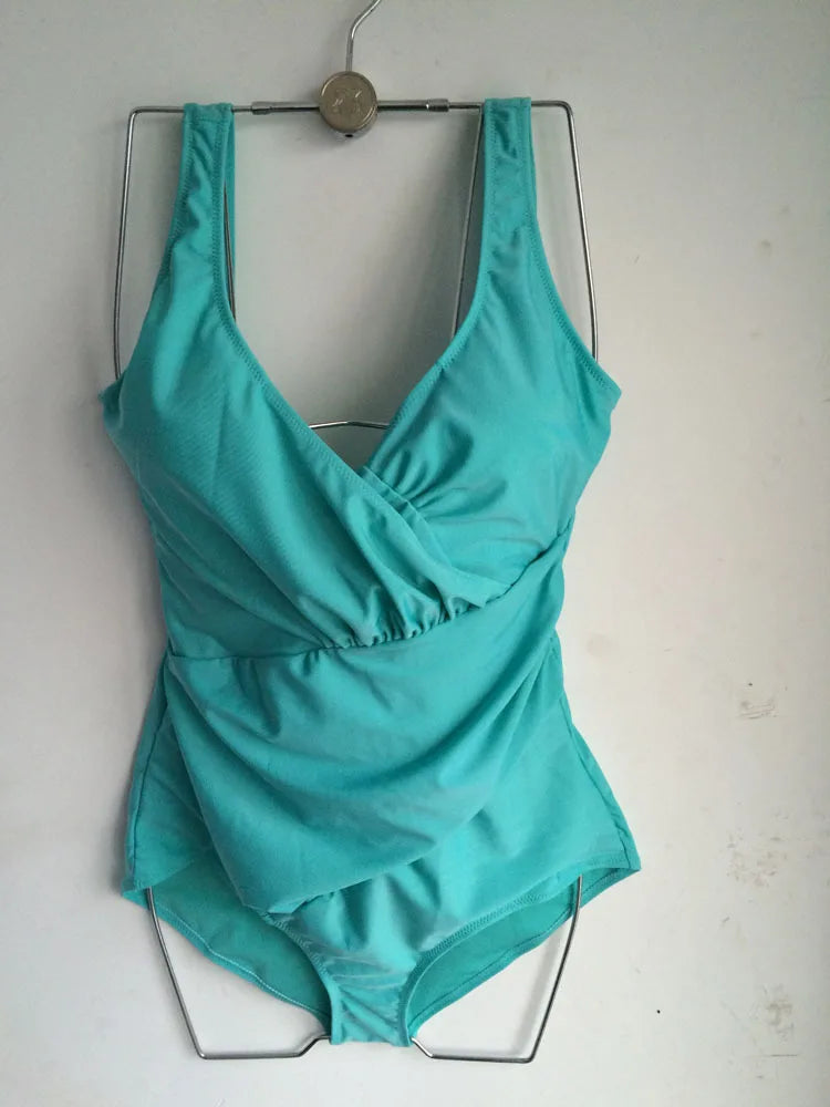 Summer Plus Size 5XL Modest One-Piece Swimsuit
