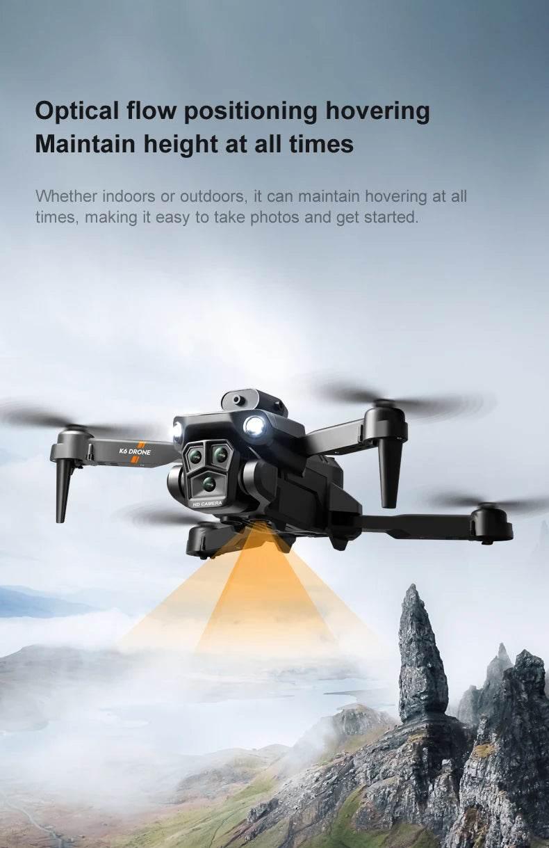 New light Flow professional UAV K6 MAX 4K HD three camera - Empire P.E
