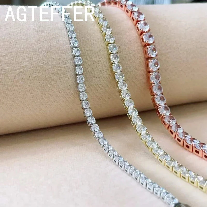 New 925 Sterling Silver Hip Hop Fashion Women's Tennis Bracelet - Empire P.E