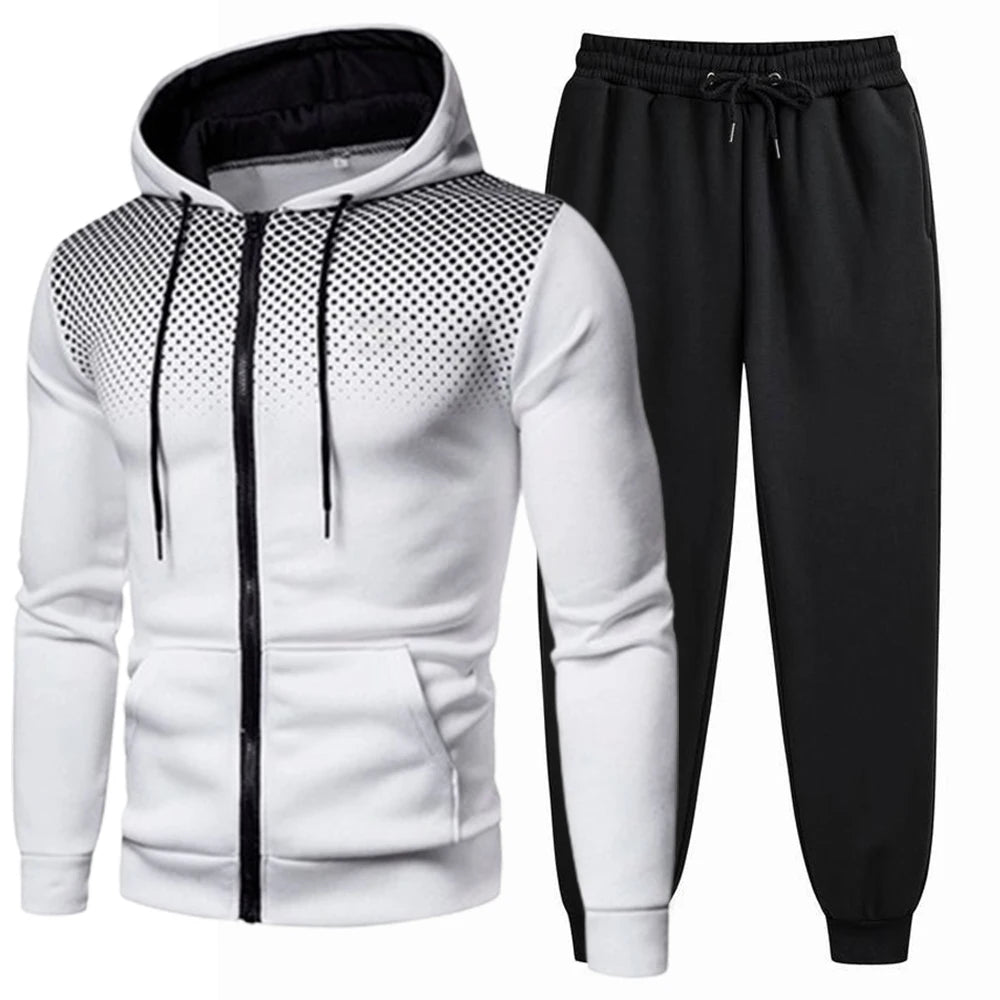 Mens  Casual Sport Hoodie Sweatpants Set