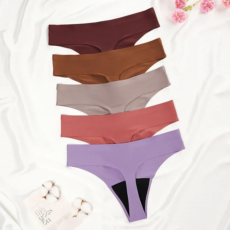 New Design Seamless Low Waist Leak Proof 4 Layer Menstrual Thong - Empire P.E