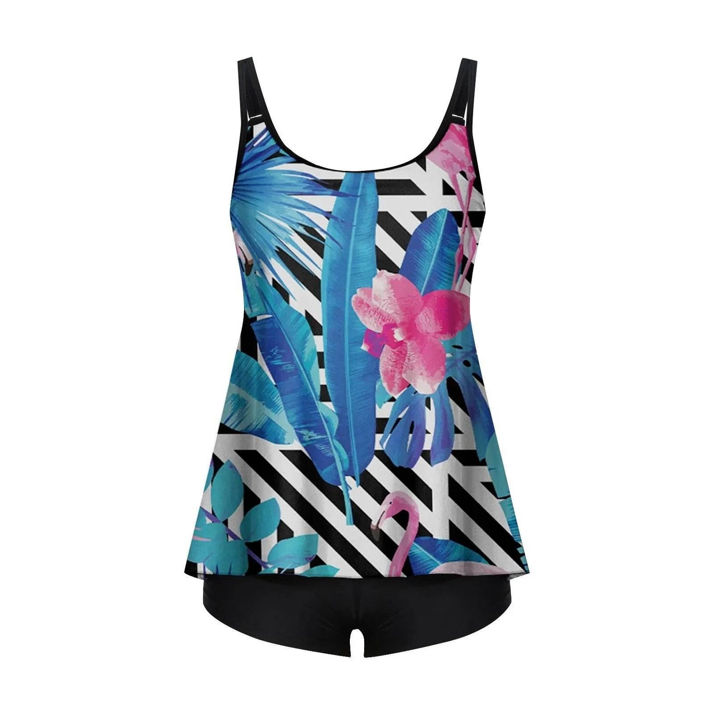 2024 Personality Popular Women's Swimsuit Sexy Printed Vest Shorts Swimsuit Two-Piece Set Soft And Comfortable Swimwear - Empire P.E