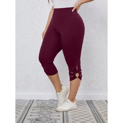 Plus Size S-8XL Women's High Waisted and High Elastic Tight Pants - Empire P.E
