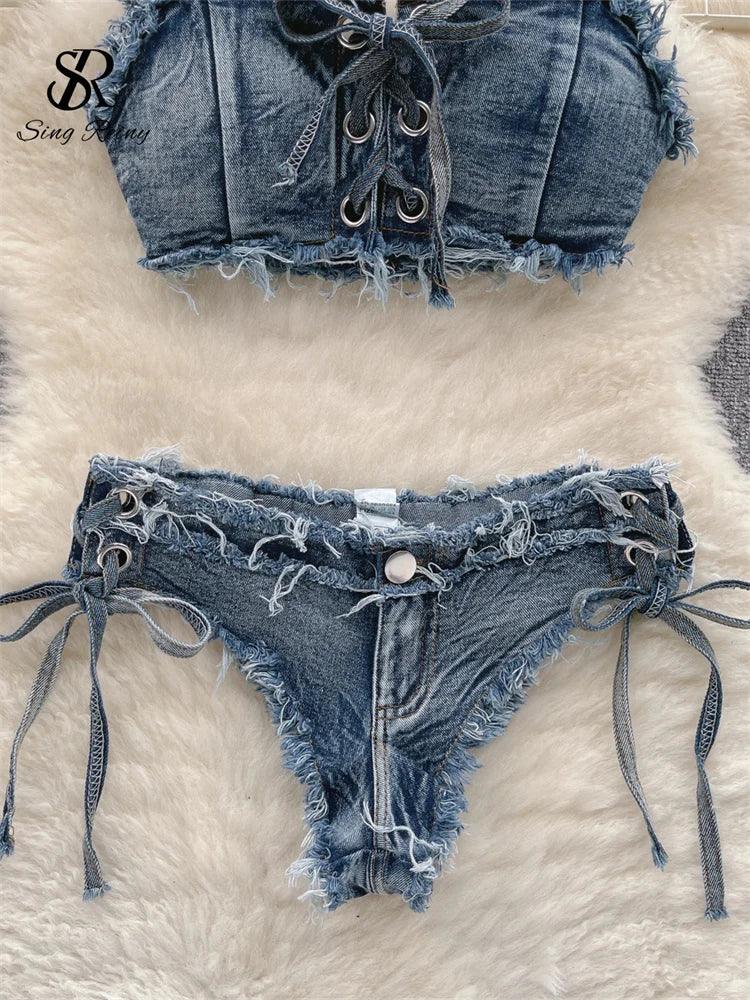 Women Bikini Denim Suits - Empire P.E