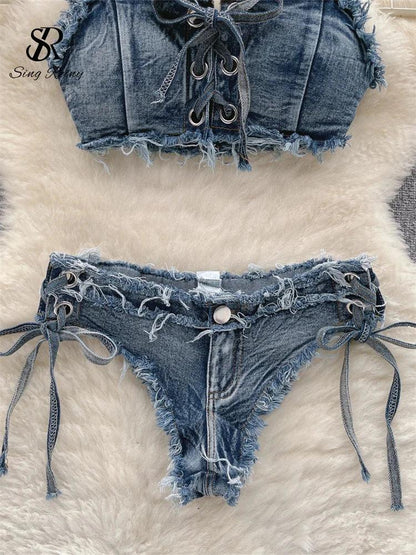 Women Bikini Denim Suits - Empire P.E