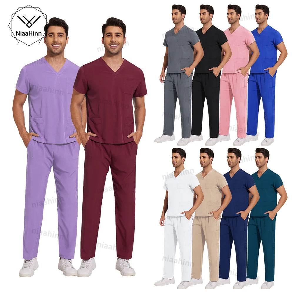 Scrubs Set Anti-Wrinkle Medical Surgical Scrub Uniform Men Women - Empire P.E
