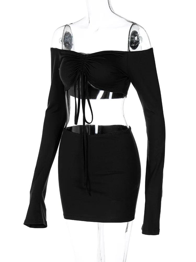 Women Matching 2 Piece Set Long Sleeve Drawstring - Empire P.E