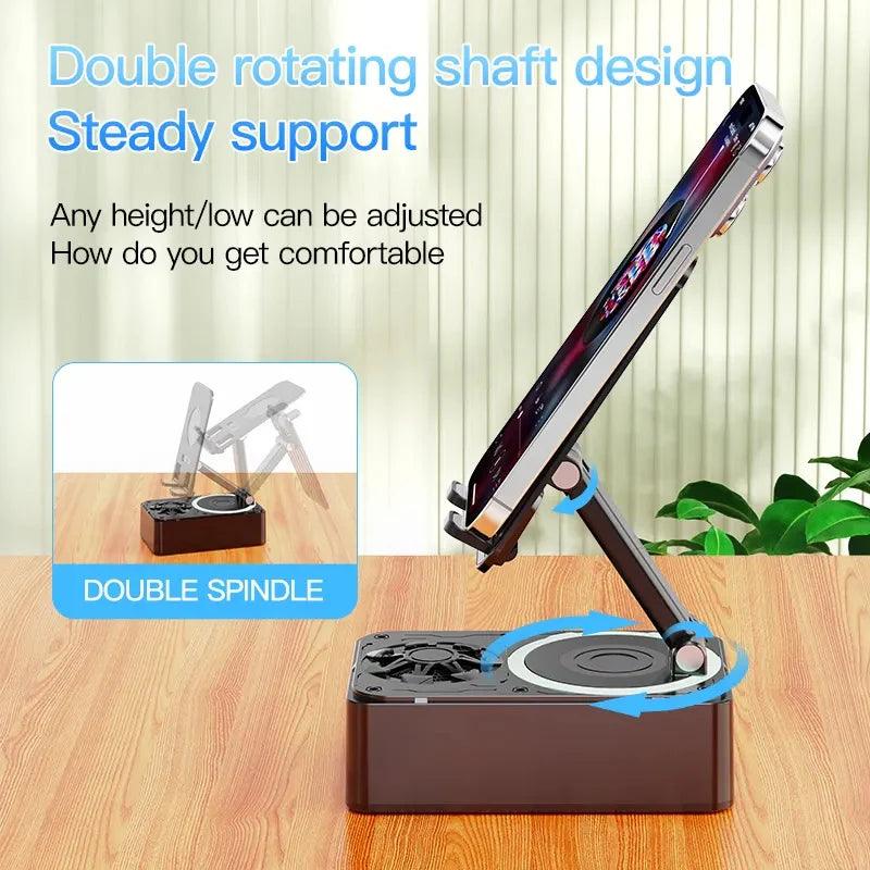 New Cell Phone Holder Stand With Bluetooth Speaker Adjustable Desktop Live Lazy Tablet Bracket Support Portable Wireless Speaker - Empire P.E