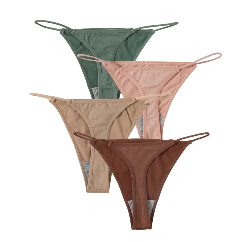 4Pcs/Set Women G-String Seamless Panties Underwear Sexy Lingerie - Empire P.E