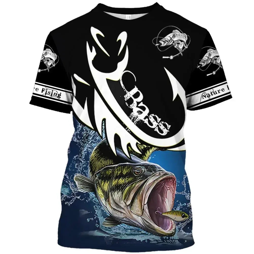 Fish Graphic Oversize Short Sleeve T-shirts - Empire P.E