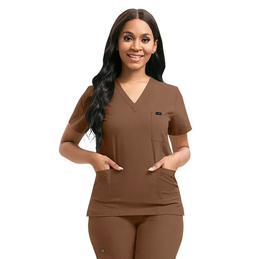 Multicolor Unisex Short Sleeved Scrubs Sets