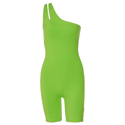 One Shoulder Gym Overalls Fitness Yoga Jumpsuit
