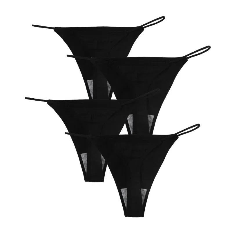 4Pcs/Set Women G-String Seamless Panties Underwear Sexy Lingerie - Empire P.E