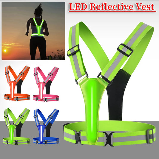 LED Reflective Light Up Running Vest