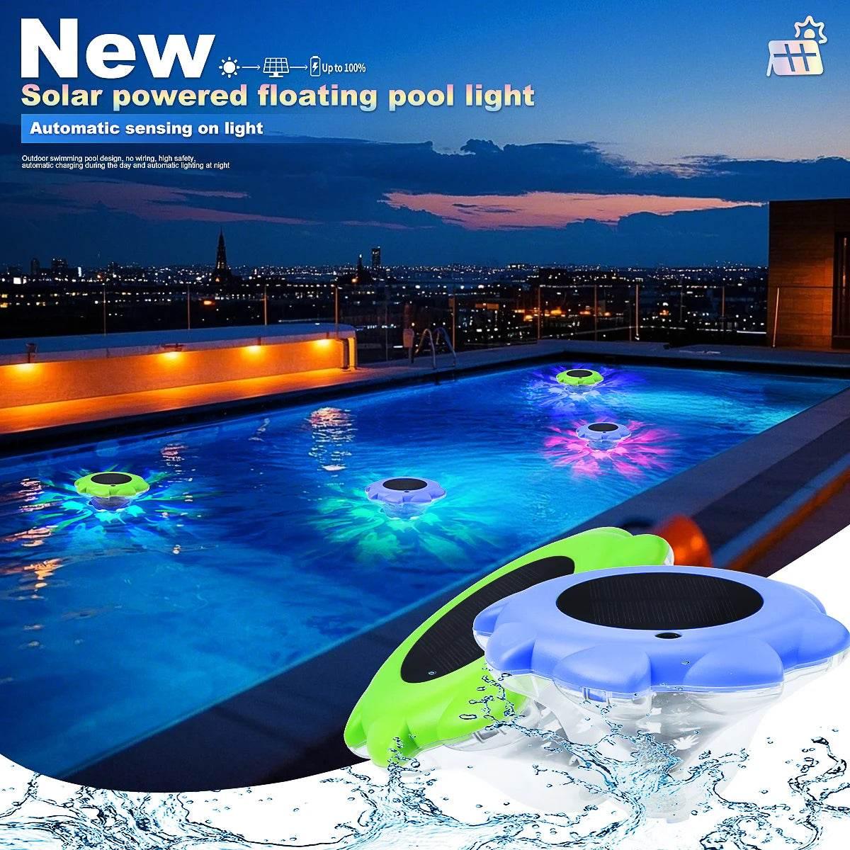 1PC RGB Solar Swimming Pools Lights IP68 Waterproof Water Feature Light Above Ground Pool Lamp For Pool Party Bathtubs Fishbowl - Empire P.E