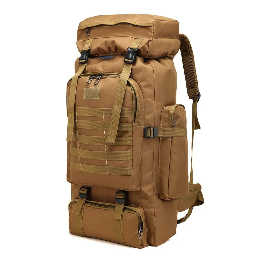 80L Waterproof Molle Camo Tactical Backpack Military Army Hiking Camping Backpack Travel Rucksack Outdoor Sports Climbing Bag - Empire P.E