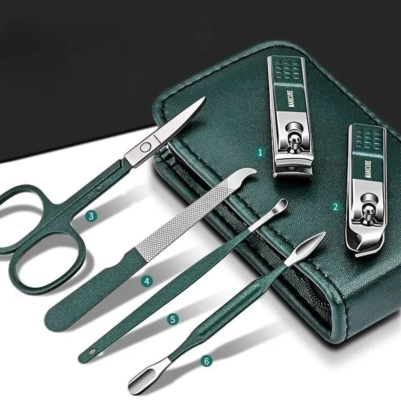 6pcs Nail File Nail Scissors Clipper Manicure Pedicure Kit - Empire P.E
