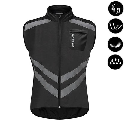 WOSAWE Cycling Vests Reflective Safety Vest Bicycle Sportswear Outdoor Running Breathable Jersey For Men Women Bike Wind Coat - Empire P.E